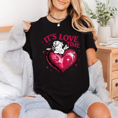 Love Time Cherub Valentine Usa Valentine Ready to Press DTF Transfer for Dtf