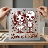 Love Twisted Dolly Voodoo Halloween Valentine Ready to Press DTF Transfer for Dtf