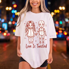 Love Twisted Spooky Diy Halloween Valentine Ready to Press DTF Transfer for Dtf