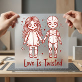 Love Twisted Spooky Diy Halloween Valentine Ready to Press DTF Transfer for Dtf