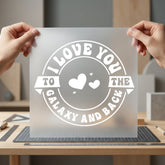 Love You Galaxy Retro Retro Ready to Press DTF Transfer for Dtf