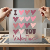 Love You Valentine Hearts Valentine Ready to Press DTF Transfer for Dtf