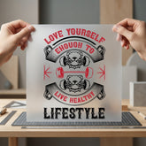 Love Yourself Live Healthy Fitness Gym Ready to Press DTF Transfer for Dtf