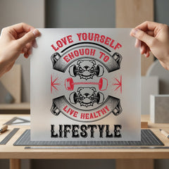Love Yourself Live Healthy Fitness Gym Ready to Press DTF Transfer for Dtf