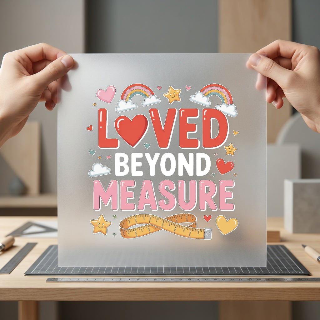 Loved Beyond Measure Diy Aesthetic Ready to Press DTF Transfer for Dtf