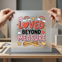 Loved Beyond Measure Diy Aesthetic Ready to Press DTF Transfer for Dtf