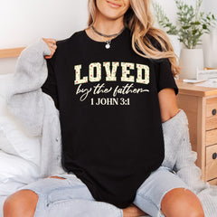 Loved Father Floral Scripture Christian Faith Ready to Press DTF Transfer for Dtf