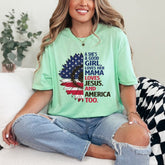 Loves Jesus & America | Patriotic Faith Tee - Luckets.com