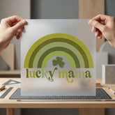 Lucky Mama Rainbow Clover Mom Mama Ready to Press DTF Transfer for Dtf