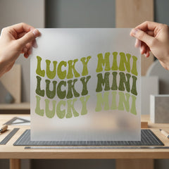 Lucky Mini Retro Text Vintage Retro Ready to Press DTF Transfer for Dtf