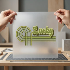 Lucky Retro Green Style Vintage Retro Ready to Press DTF Transfer for Dtf