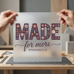 Made More Ephesians Floral Christian Faith Ready to Press DTF Transfer for Dtf