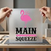 Main Squeeze Flamingo Funky Valentine Ready to Press DTF Transfer for Dtf