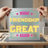 Make Friendship Day Great Retro Ready to Press DTF Transfer for Dtf