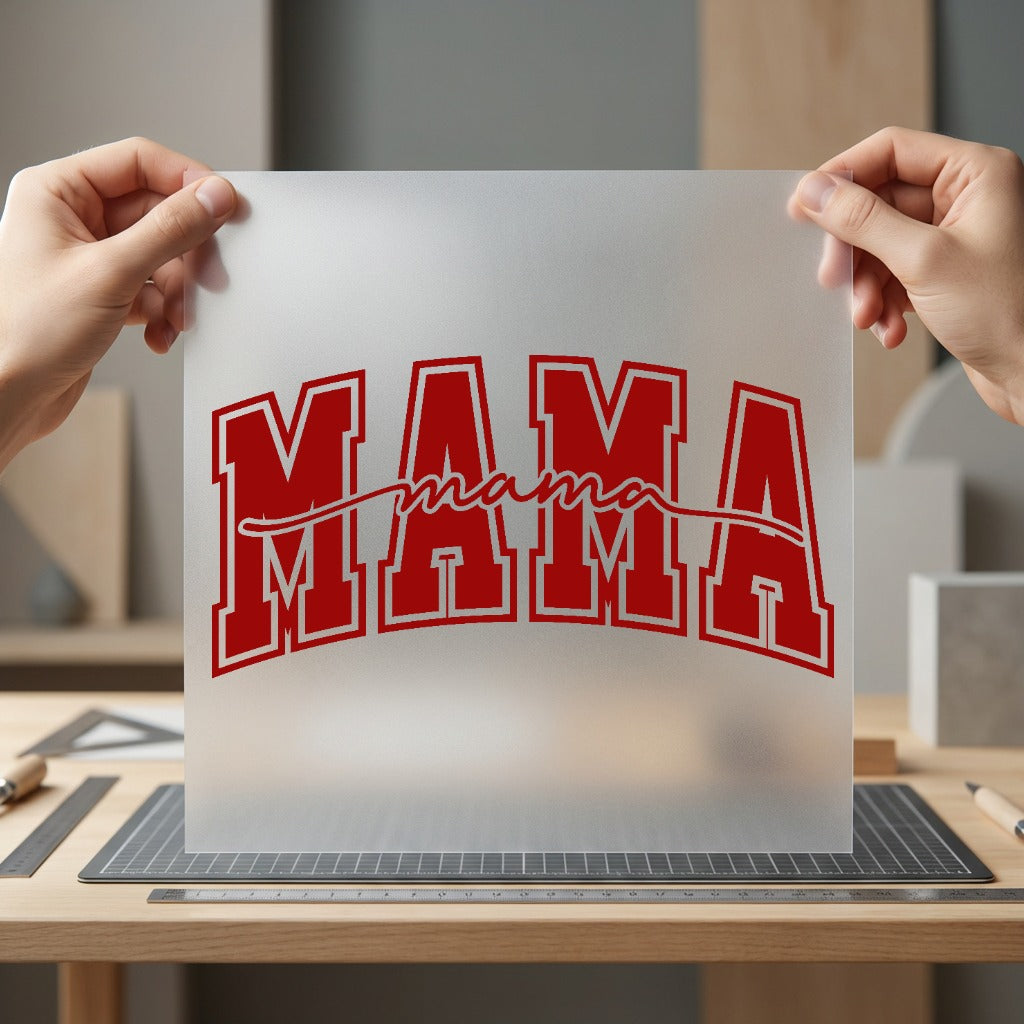 Mama Arch Red Retro Mom Mama Ready to Press DTF Transfer for Dtf