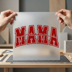 Mama Arch Red Retro Mom Mama Ready to Press DTF Transfer for Dtf