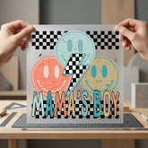 Mama Boy Retro Lightning Mom Vintage Ready to Press DTF Transfer for Dtf