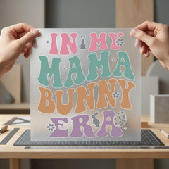 Mama Bunny Era Retro Easter Spring Ready to Press DTF Transfer for Dtf