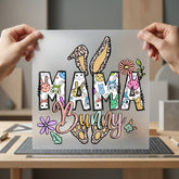 Mama Bunny Leopard Easter Easter Mom Ready to Press DTF Transfer for Dtf