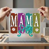 Mama Checkered Bow Retro Mom Mama Ready to Press DTF Transfer for Dtf