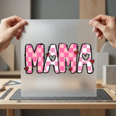 Mama Checkered Hearts Retro Valentine Mom Ready to Press DTF Transfer for Dtf