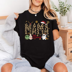 Mama Claus Leopard Christmas Christmas Mom Ready to Press DTF Transfer for Dtf