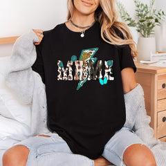 Mama Cow Lightning Western Usa Mom Ready to Press DTF Transfer for Dtf