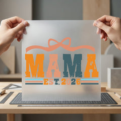 Mama Est Retro Groovy Mom Mama Ready to Press DTF Transfer for Dtf