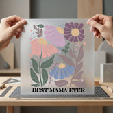 Mama Ever Boho Flowers Mom Mama Ready to Press DTF Transfer for Dtf