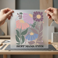 Mama Ever Boho Flowers Mom Mama Ready to Press DTF Transfer for Dtf