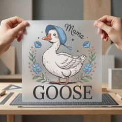 Mama Goose Floral Charming Mom Mama Ready to Press DTF Transfer for Dtf