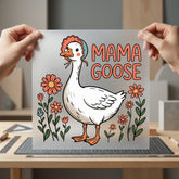 Mama Goose Floral Retro Mom Mama Ready to Press DTF Transfer for Dtf