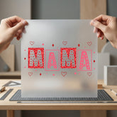 Mama Heart Pattern Valentine Valentine Mom Ready to Press DTF Transfer for Dtf