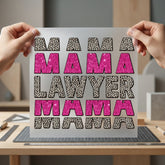 Mama Lawyer Leopard Pink Mom Mama Ready to Press DTF Transfer for Dtf