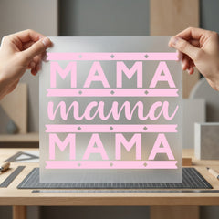 Mama Life Repeating Burgundy Mom Mama Ready to Press DTF Transfer for Dtf