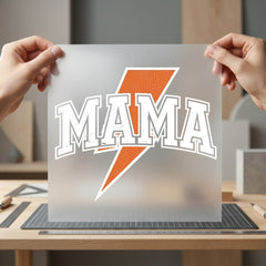 Mama Lightning Bolt Distressed Mom Fitness Ready to Press DTF Transfer for Dtf