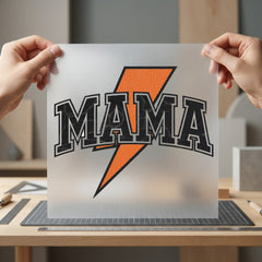 Mama Lightning Bolt Distressed Mom Fitness Ready to Press DTF Transfer for Dtf