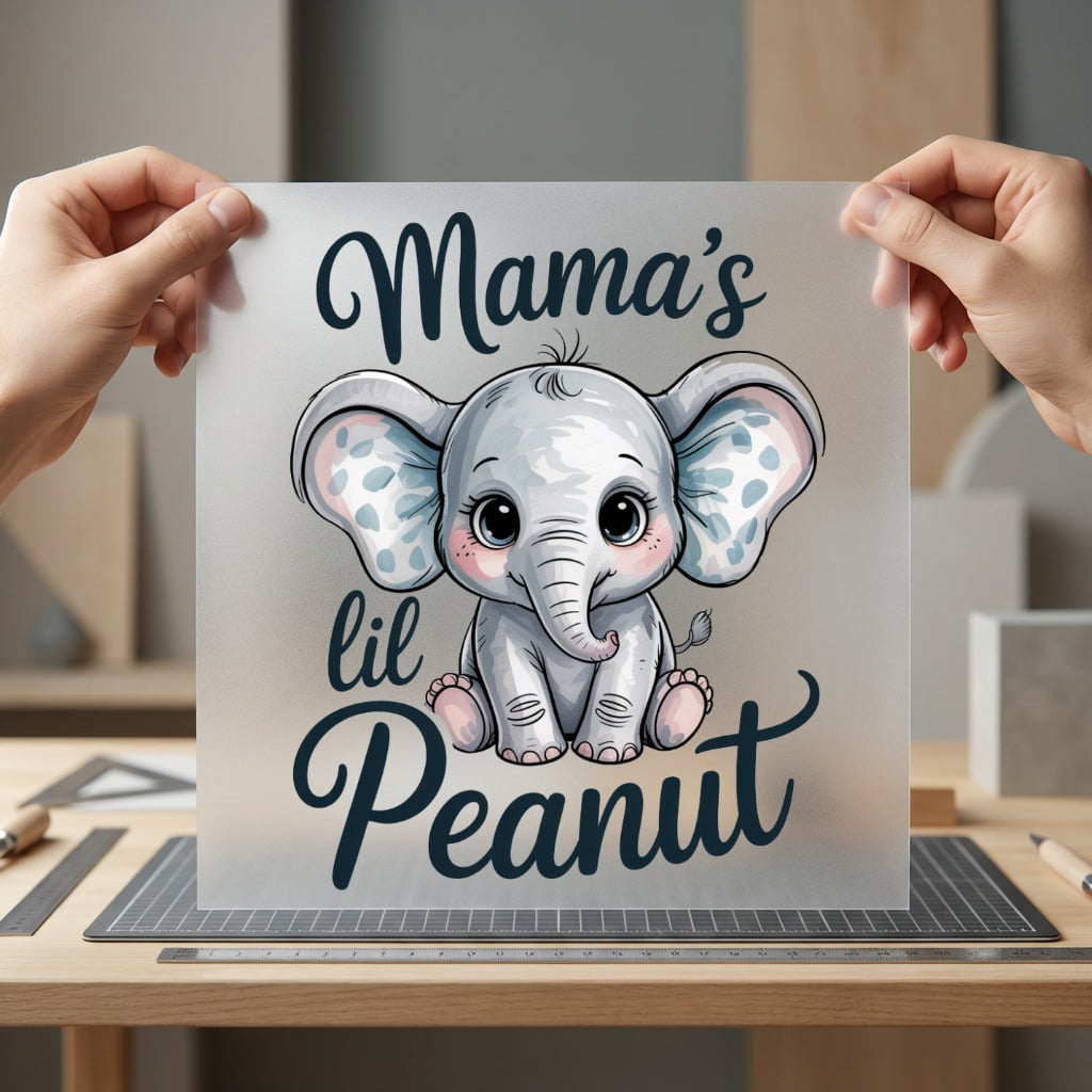 Mama Lil Peanut Elephant Mom Ready to Press DTF Transfer for Dtf