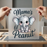 Mama Lil Peanut Elephant Mom Ready to Press DTF Transfer for Dtf