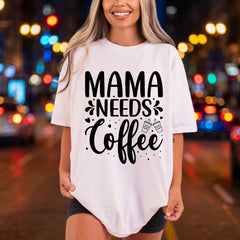 Mama Needs Coffee Cozy Mom Funny Ready to Press DTF Transfer for Dtf