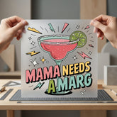 Mama Needs Marg Retro Mom Funny Ready to Press DTF Transfer for Dtf