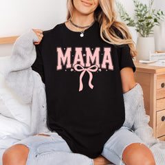 Mama Pink Bow Diy Mom Mama Ready to Press DTF Transfer for Dtf