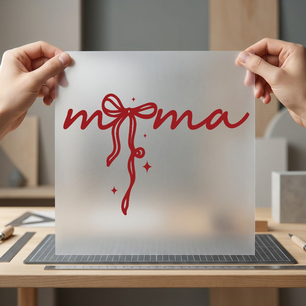 Mama Red Bow Script Mom Mama Ready to Press DTF Transfer for Dtf