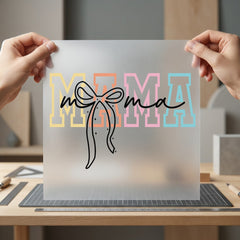 Mama Ribbon Pastel Retro Mom Mama Ready to Press DTF Transfer for Dtf