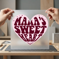 Mama Sweet Heart Retro Valentine Mom Ready to Press DTF Transfer for Dtf