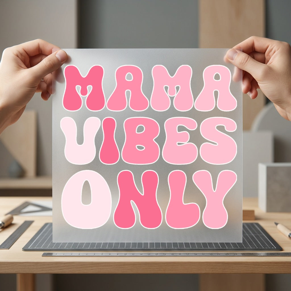 Mama Vibes Only Retro Mom Mama Ready to Press DTF Transfer for Dtf