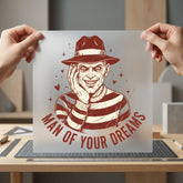 Man Dreams Horror Retro Halloween Vintage Ready to Press DTF Transfer for Dtf