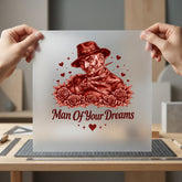 Man Dreams Horror Retro Valentine Funny Ready to Press DTF Transfer for Dtf