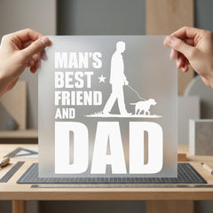 Man Friend Dad Pet Mom Dad Ready to Press DTF Transfer for Dtf