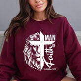 Man of Faith | Lion's Roar Sweatshirt - Luckets.com